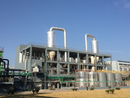 mais recente caso da empresa sobre Projeto da cristalização da evaporação do Três-efeito do cloreto de sódio MVR+ de Hubei Taisheng 90T H (águas residuais do inseticida)