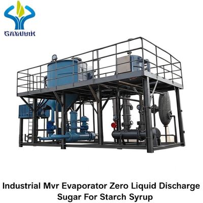 Evaporador industrial de Mvr Zero descarga líquida açúcar para xarope de amido