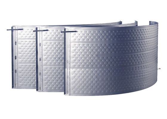 Dimple Jacket Plate tomada partido dobrada de aço inoxidável industrial para refrigerar dos tanques da cerveja