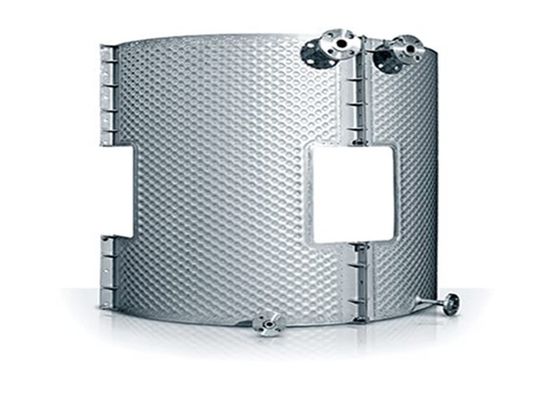 Dimple Jacket Plate tomada partido dobrada de aço inoxidável industrial para refrigerar dos tanques da cerveja