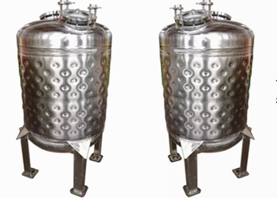 250L de aço inoxidável Dimple Jacket Tank For Cooling