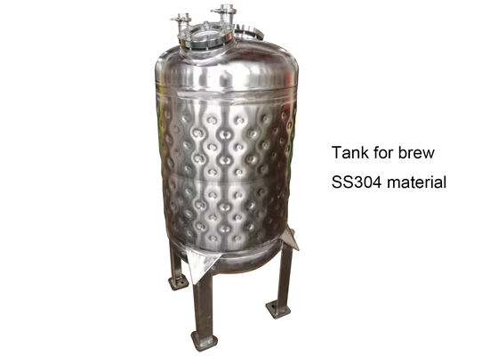 250L de aço inoxidável Dimple Jacket Tank For Cooling