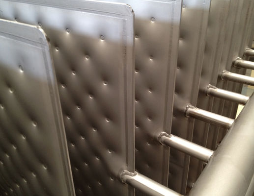 12x2m SS304 316L Dimple Plate Heat Exchangers With gravou a placa de solda do descanso